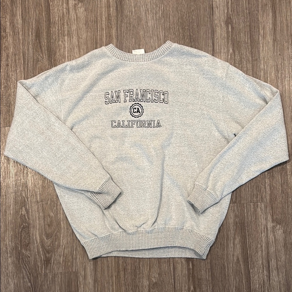 Gray embroidered San Francisco California Crewneck